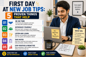 first day at new job tips