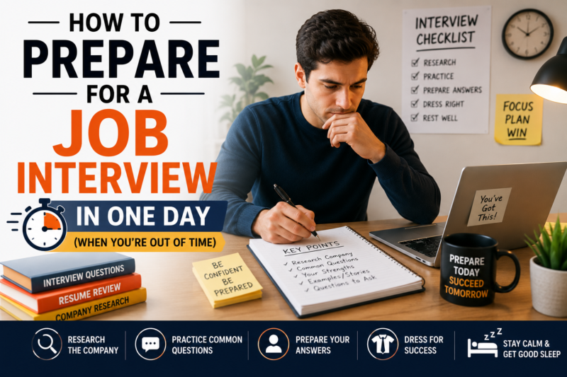 How to Prepare for a Job Interview in One Day: 8 Tips