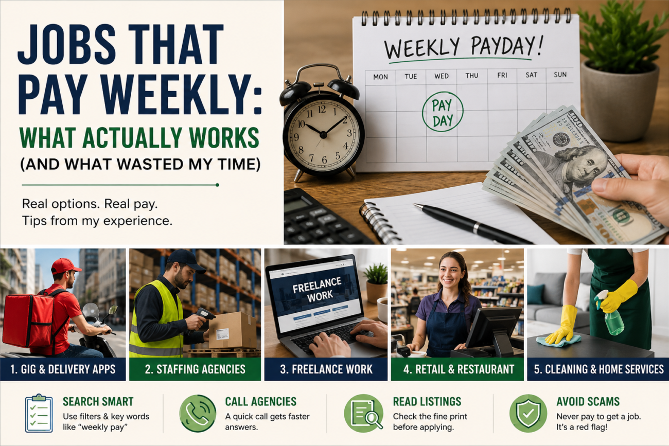 jobs that pay weekly