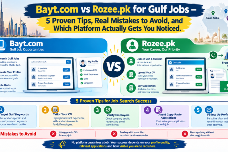 Bayt.com vs Rozee.pk for Gulf jobs