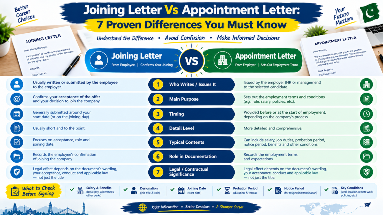 Joining Letter Vs Appointment Letter