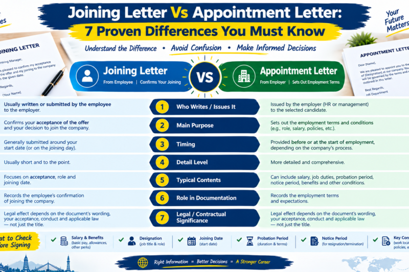 Joining Letter Vs Appointment Letter