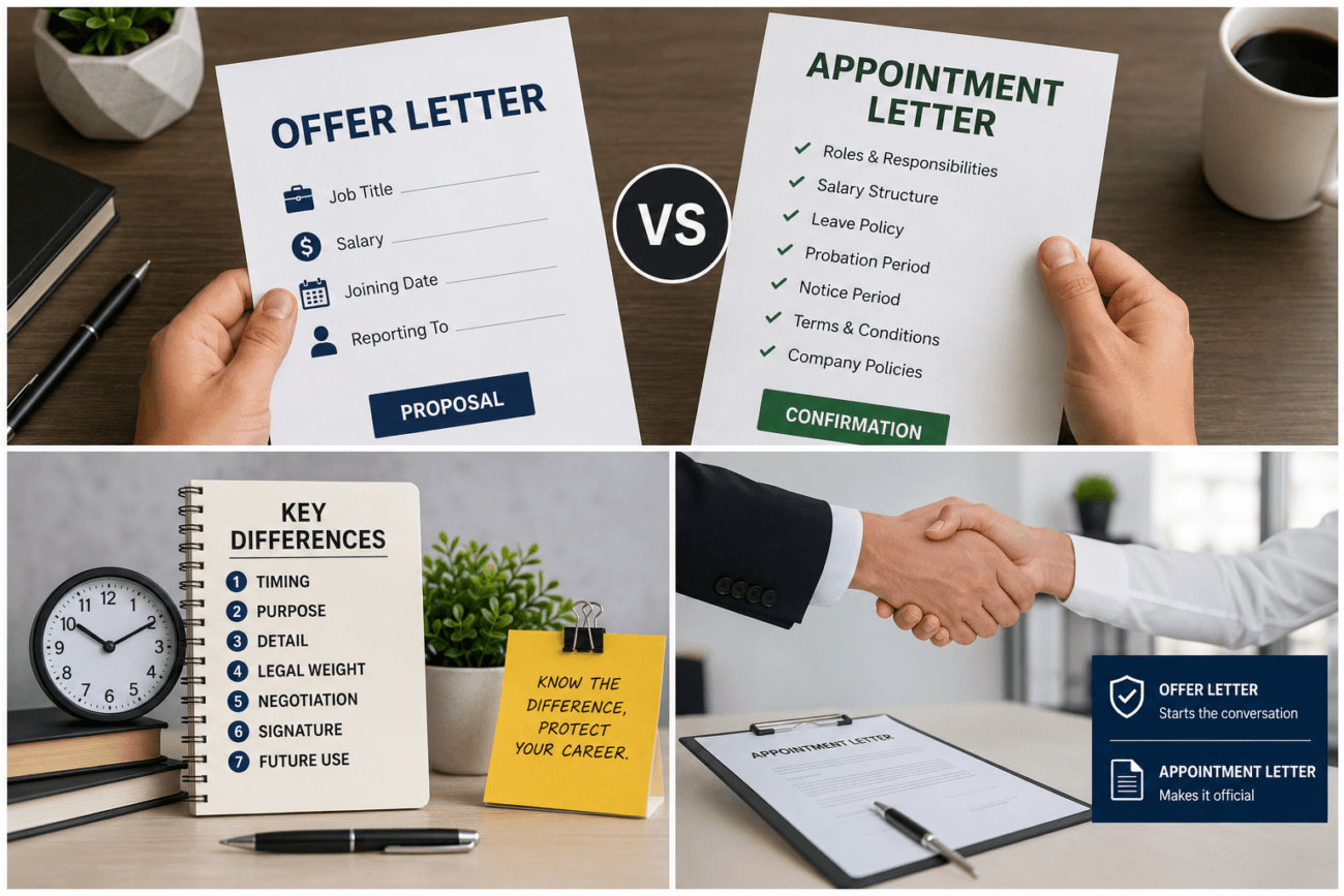 appointment letter vs offer letter