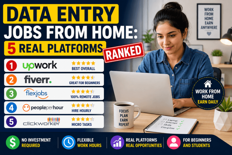 Data Entry Jobs From Home: 5 Proven Platforms Ranked