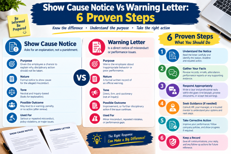 Show Cause Notice Vs Warning Letter: 6 Proven Steps