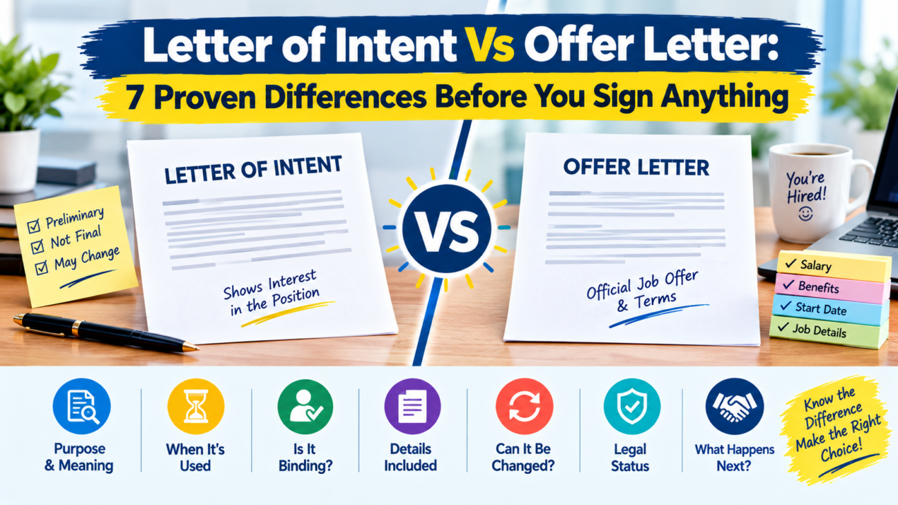 Letter of Intent Vs Offer Letter