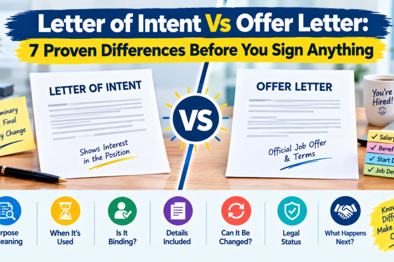 Letter of Intent Vs Offer Letter