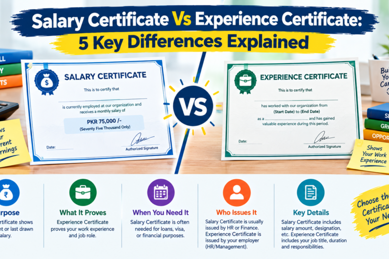 Salary Certificate Vs Experience Certificate